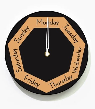 Day of the Week Clock